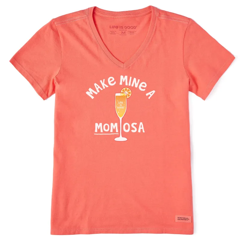 Women's Make Mine a Momosa Short Sleeve Crusher-LITE Vee sold by Life is Good