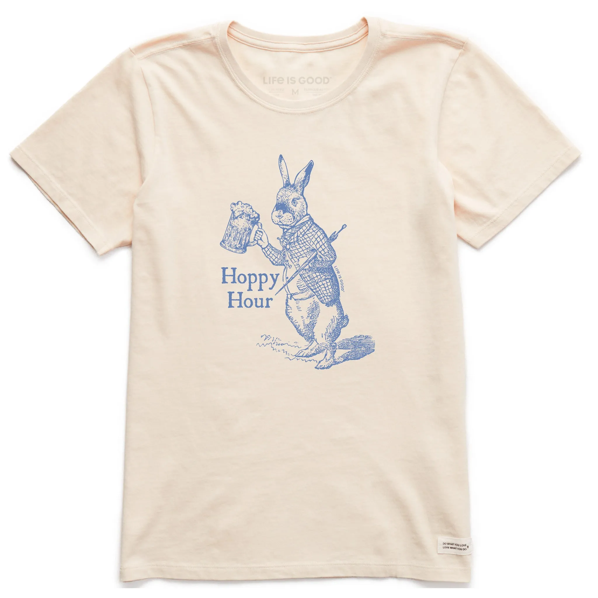 Women's Hoppy Hour Rabbit Short Sleeve Tee sold by Life is Good