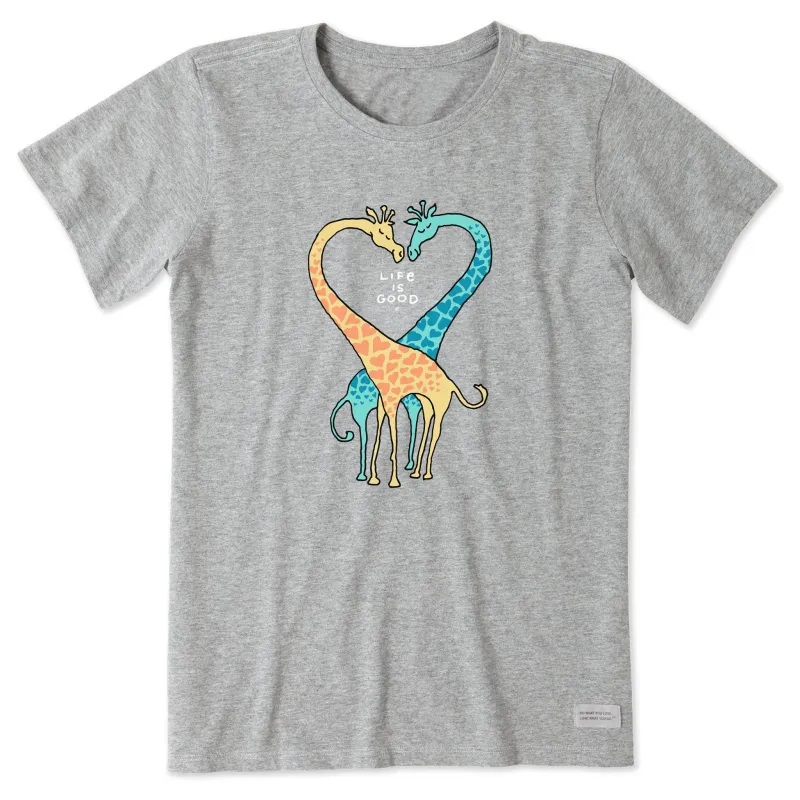Women's Giraffe Heart Short Sleeve Tee sold by Life is Good