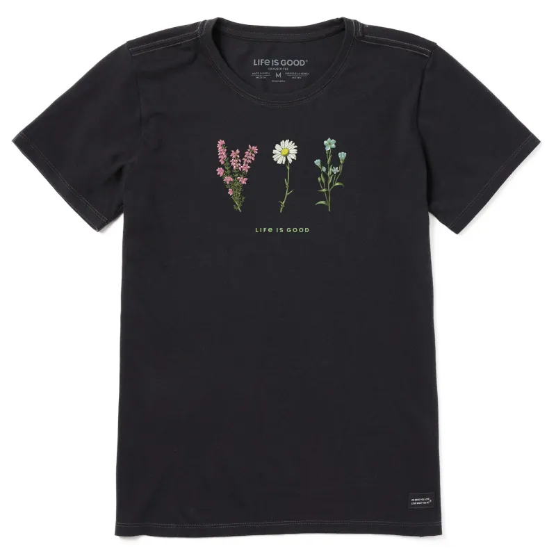 Women's Detailed Wildflowers Short Sleeve Crusher Tee sold by Life is Good