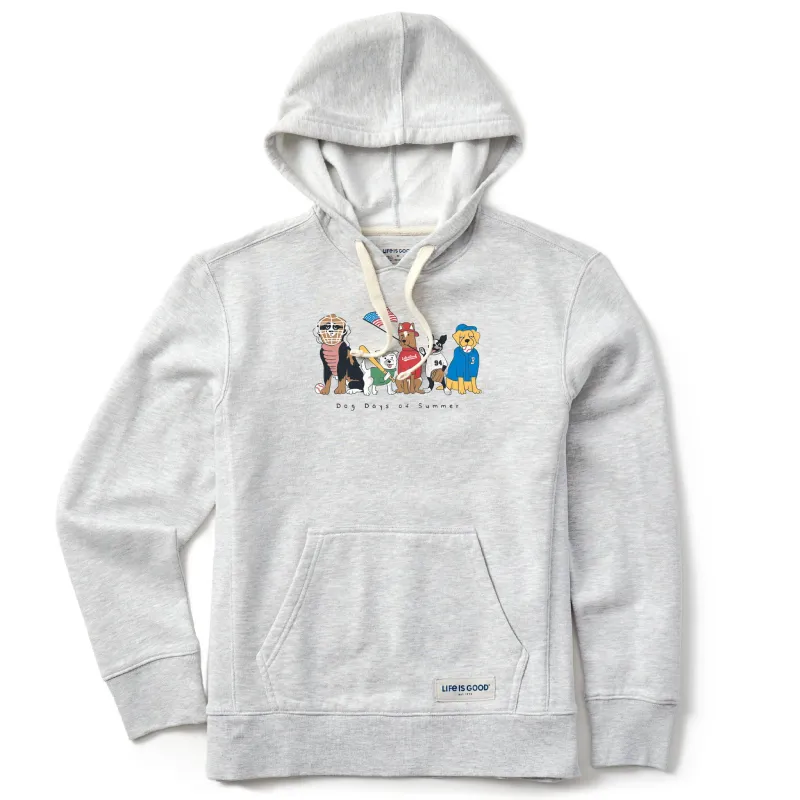 Women's Dog Days of Summer Baseball Simply True Fleece Hoodie sold by Life is Good