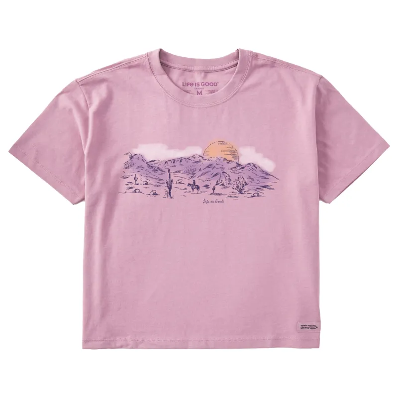 Women's Desert View Short Sleeve Crusher Boxy Tee sold by Life is Good