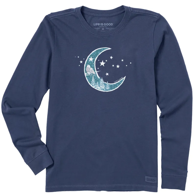 Women's Macro Celestial Winter Night Long Sleeve Crusher Tee sold by Life is Good