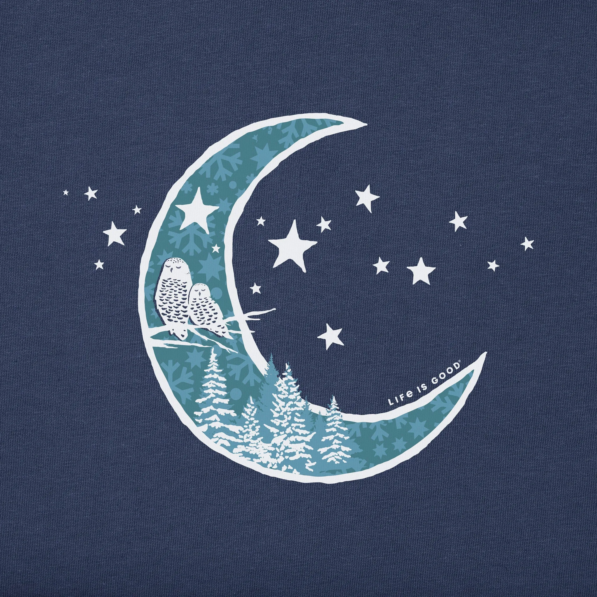 Women's Macro Celestial Winter Night Long Sleeve Crusher Tee sold by Life is Good product image thumbnail 2