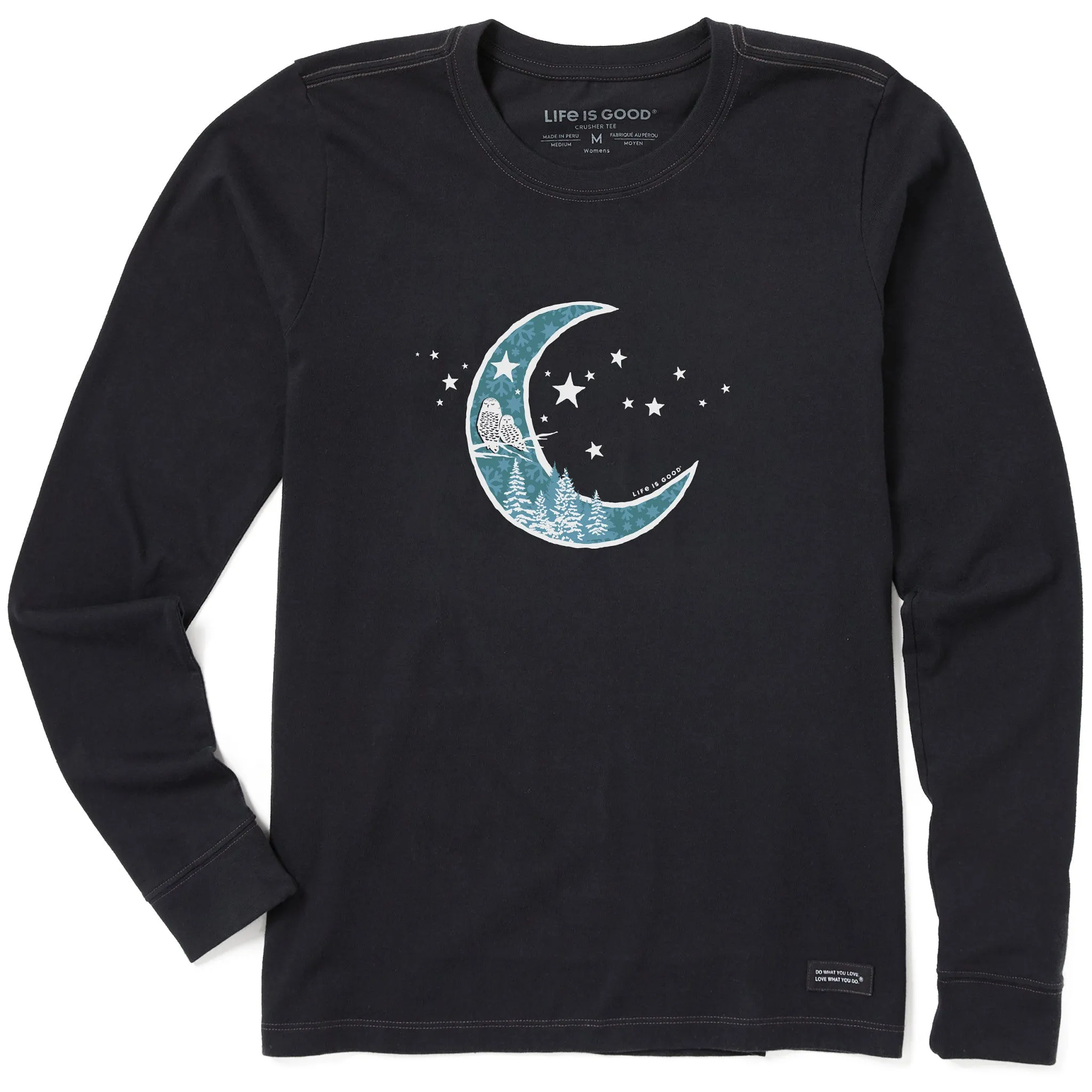Women's Macro Celestial Winter Night Long Sleeve Crusher Tee sold by Life is Good product image thumbnail 3