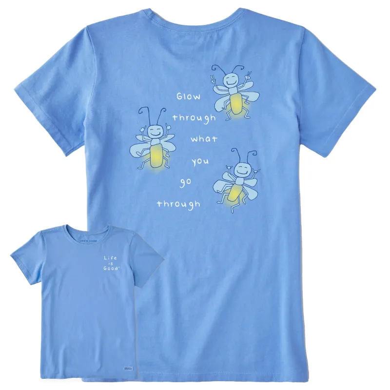 Women's Glow Through Fireflies Short Sleeve Tee sold by Life is Good