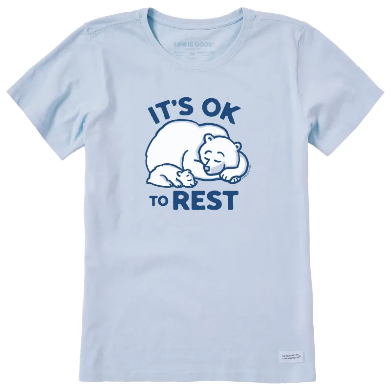 Women's It's OK to Rest Bears Short Sleeve Crusher Tee sold by Life is Good