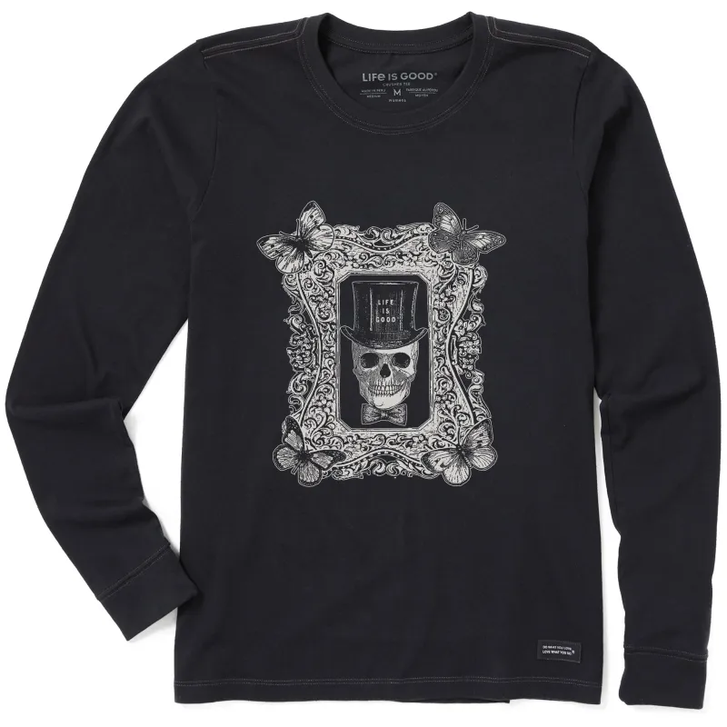 Women's Antique Treat Every Day Skull Long Sleeve Crusher Tee made by Life is Good
