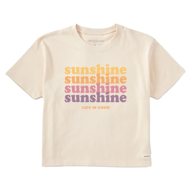 Women's Clean Sunshine Short Sleeve Crusher Boxy Tee sold by Life is Good