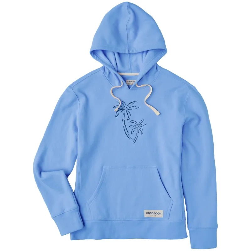 Women's Two Simple Palms Simply True Fleece Hoodie sold by Life is Good