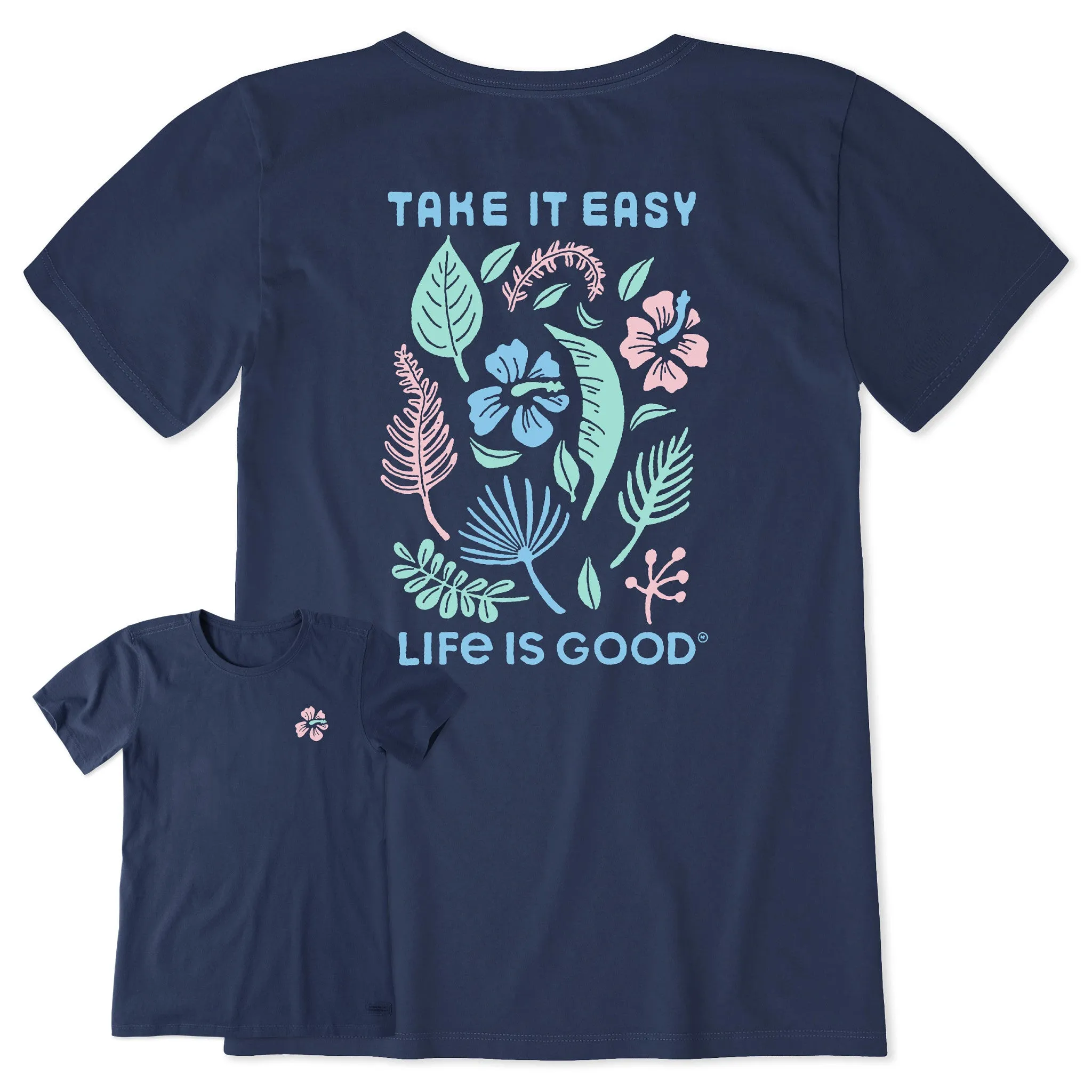 Women's Take it Easy Beach Flowers Short Sleeve Tee sold by Life is Good product image thumbnail 4