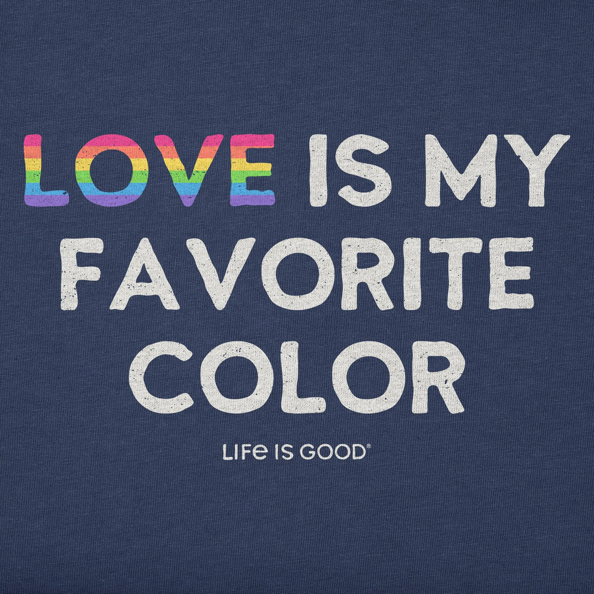 Women's Crafty LOVE is my Favorite Color Short Sleeve Crusher Boxy Tee sold by Life is Good product image thumbnail 4
