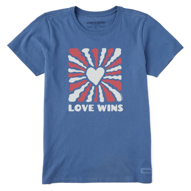 Women's Love Wins Heart Short Sleeve Tee sold by Life is Good