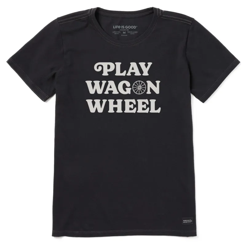 Women's Play Wagon Wheel Short Sleeve Crusher Tee sold by Life is Good