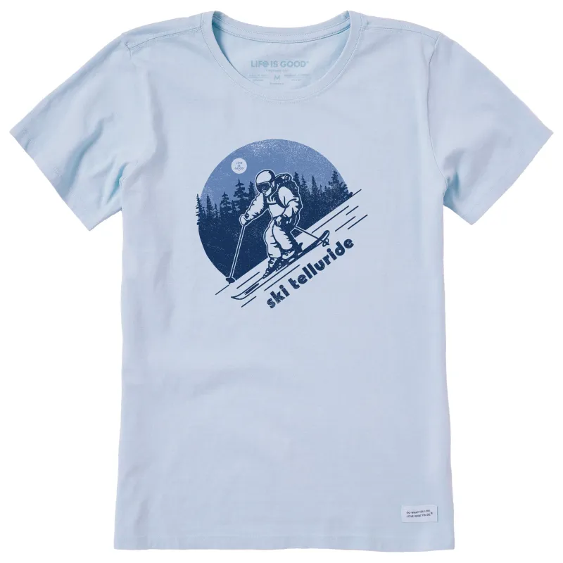 Women's Ski Telluride Short Sleeve Crusher Tee sold by Life is Good