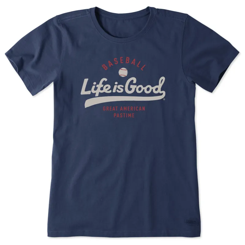 Women's LIG Script American Pastime Short Sleeve Tee sold by Life is Good