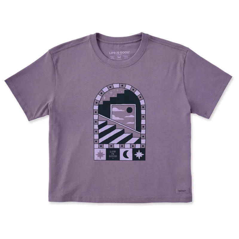 Women's Many Steps to Go Short Sleeve Crusher Boxy Tee sold by Life is Good