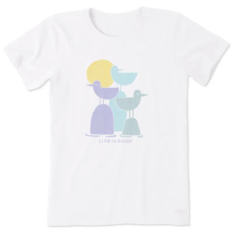 Women's Life is Good Seagull Trio Short Sleeve Tee sold by Life is Good