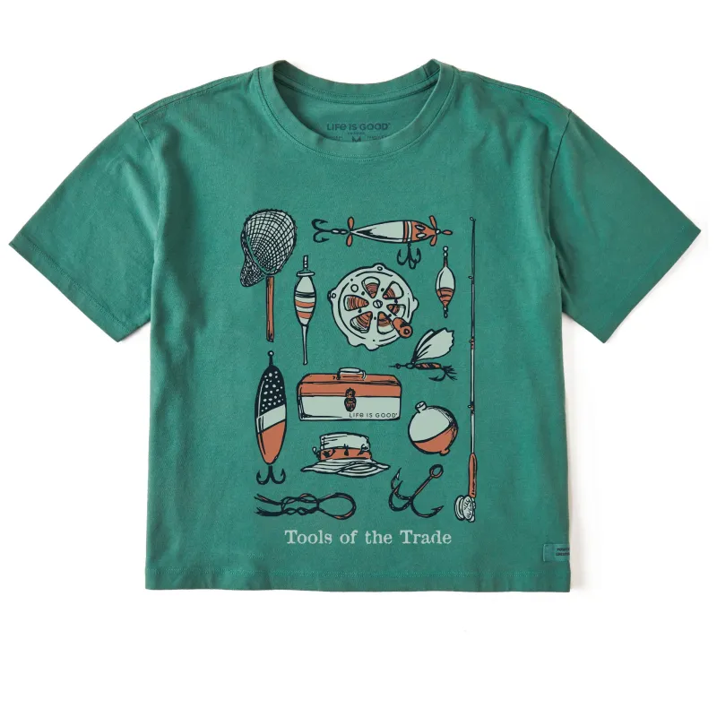 Women's Tools of the Trade Fishing Short Sleeve Crusher Boxy Tee sold by Life is Good