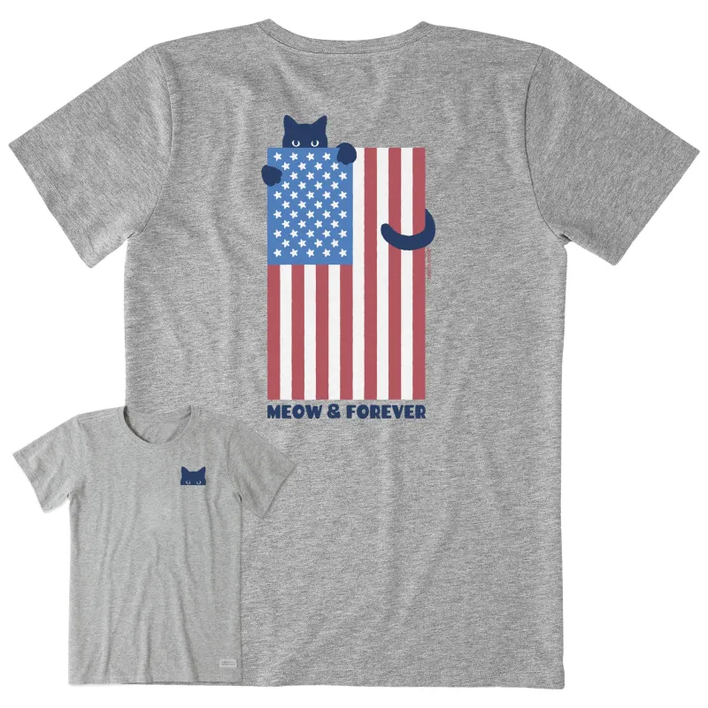 Women's Meow & Forever Short Sleeve Tee sold by Life is Good
