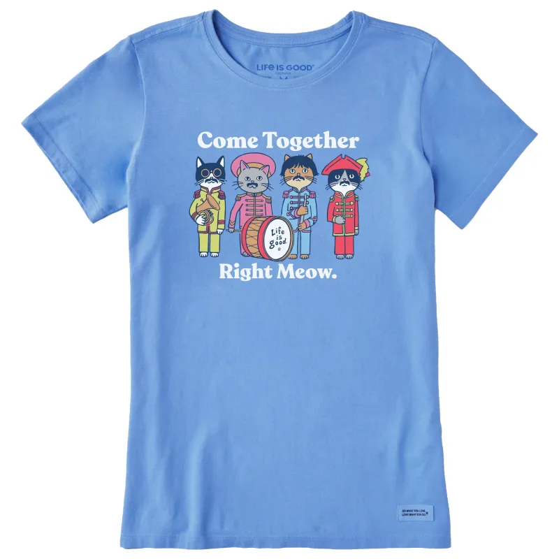 Women's Come Together Right Meow Short Sleeve Tee sold by Life is Good