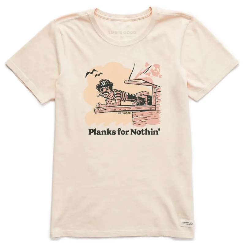 Women's Planks for Nothin' Short Sleeve Crusher Tee sold by Life is Good