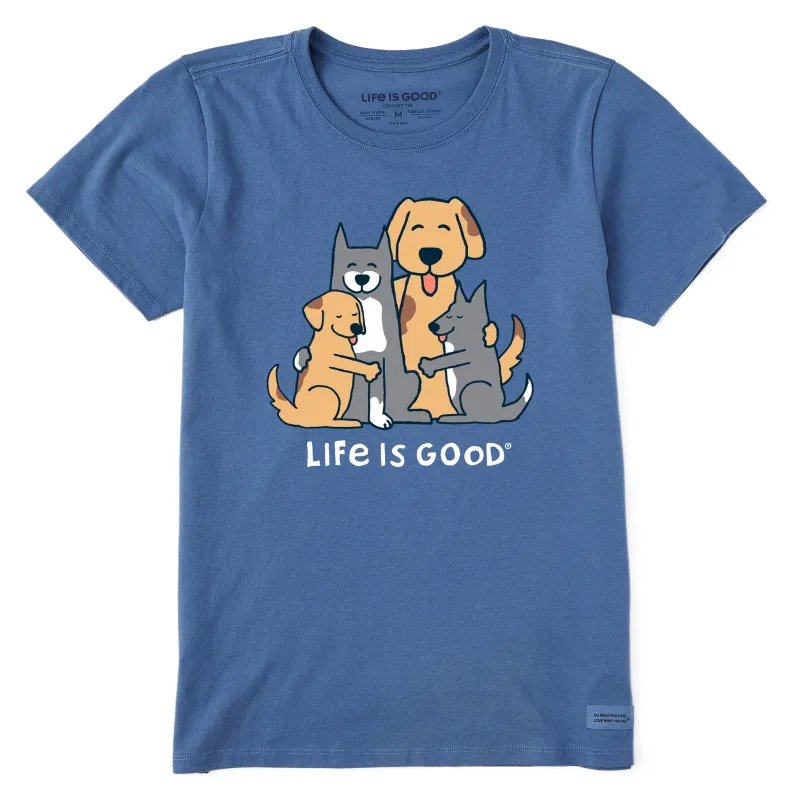 Women's Loving Dog Family Short Sleeve Tee sold by Life is Good