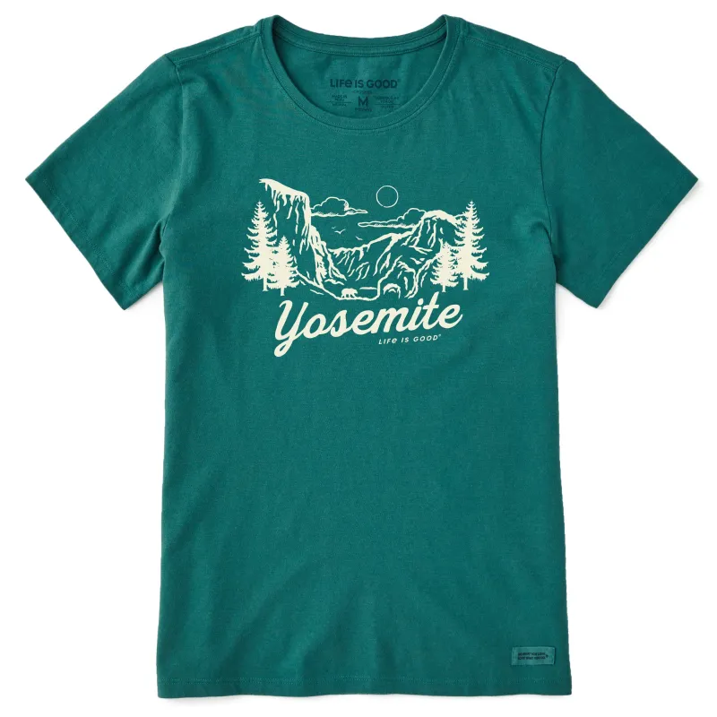 Women's Yosemite Hand Drawn Scene Short Sleeve Crusher Tee sold by Life is Good