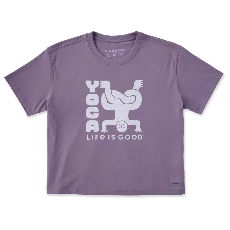 Women's Yoga Life is Good Short Sleeve Crusher Boxy Tee sold by Life is Good
