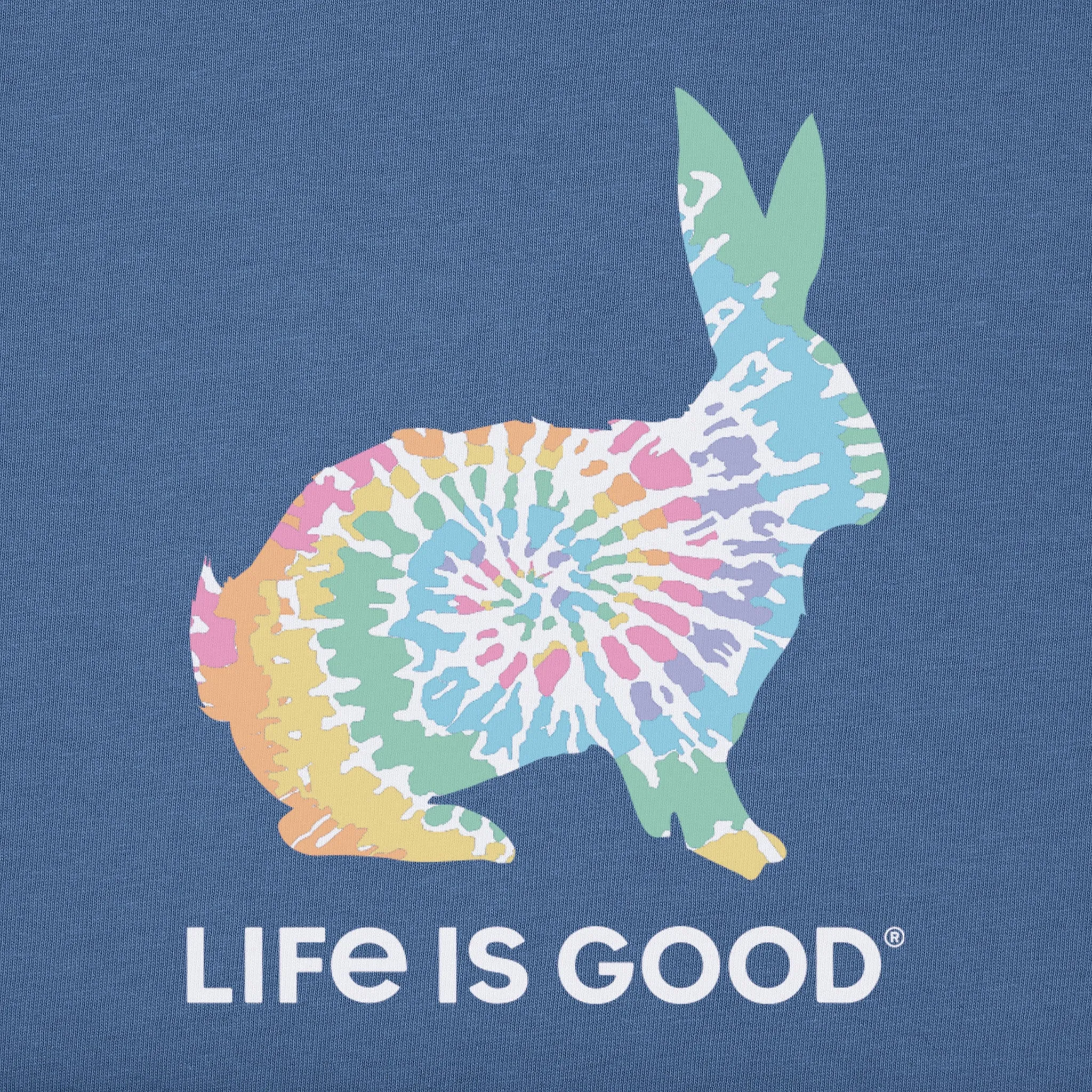 Women's Tie Dye Bunny Short Sleeve Crusher Tee sold by Life is Good product image thumbnail 2