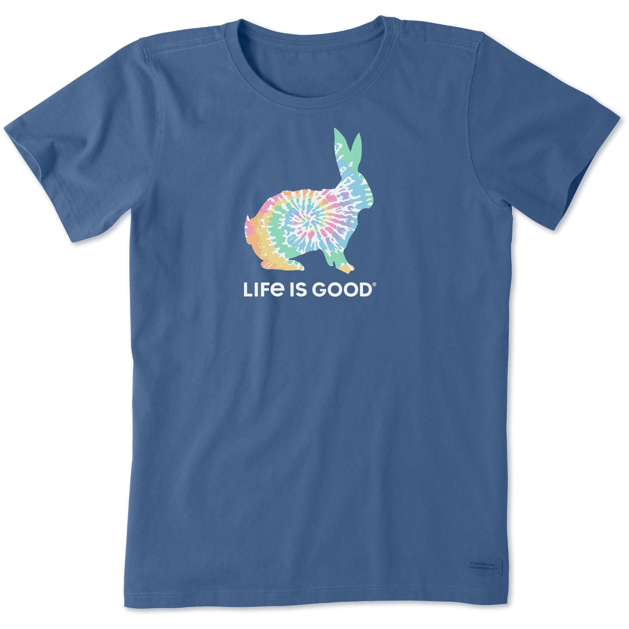 Women's Tie Dye Bunny Short Sleeve Crusher Tee sold by Life is Good