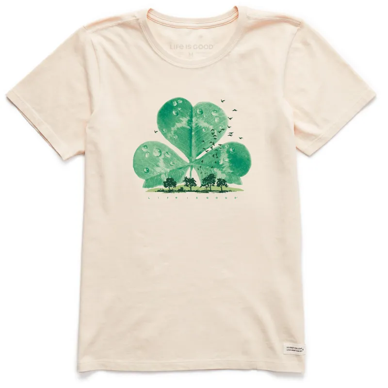 Women's Dewy Cloverscape Short Sleeve Crusher Tee sold by Life is Good