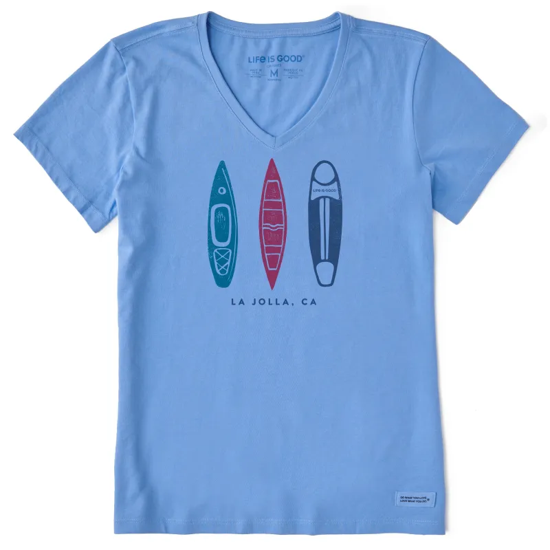 Women's ND Paddleboards La Jolla Short Sleeve Crusher-LITE Vee sold by Life is Good