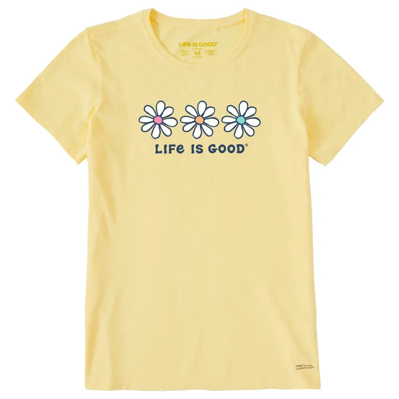 Women's 3 Daisies Short Sleeve Crusher Tee sold by Life is Good