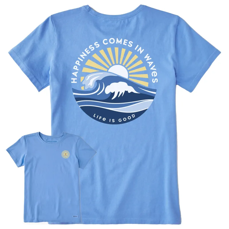 Women's Happy Waves Short Sleeve Tee sold by Life is Good