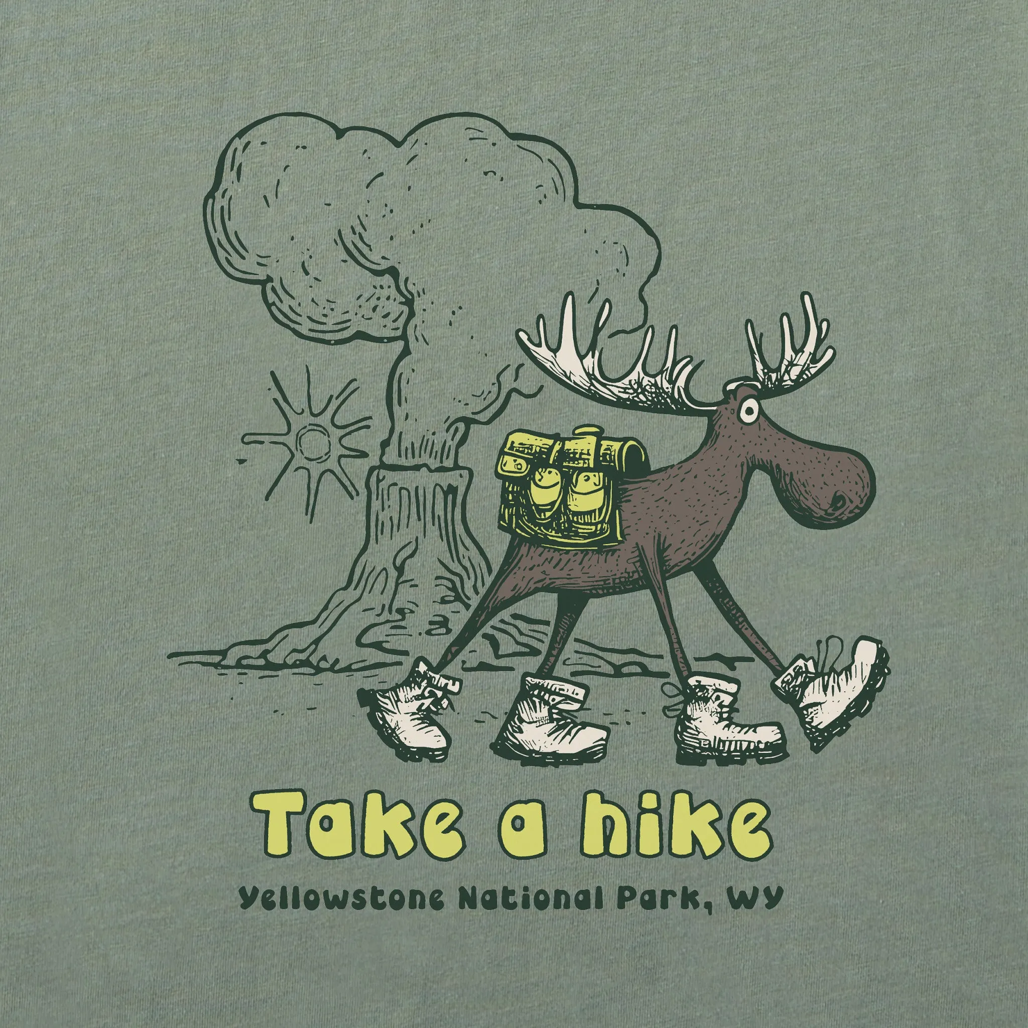 Women's Take a Hike Yellowstone Short Sleeve Crusher Tee sold by Life is Good product image thumbnail 2