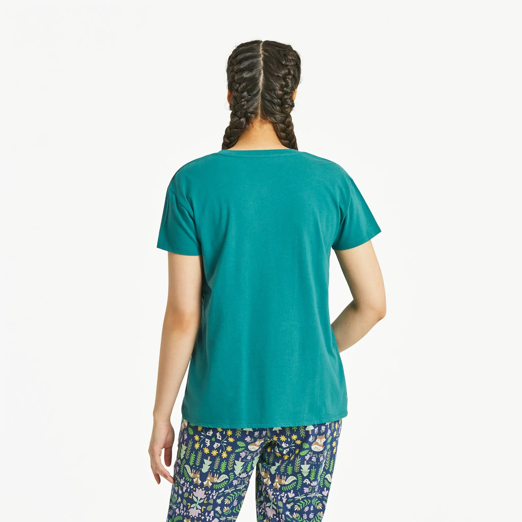 Women's Starry Night Fox Snuggle Up Relaxed Sleep Vee sold by Life is Good product image thumbnail 3