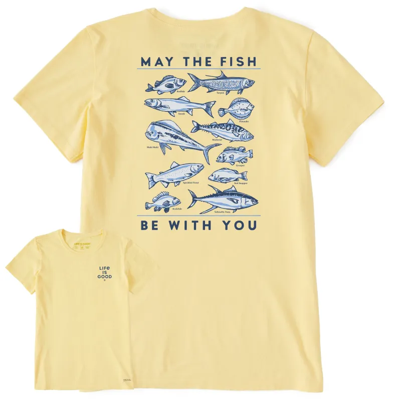 Women's Salt May the Fish Be With You Short Sleeve Tee sold by Life is Good