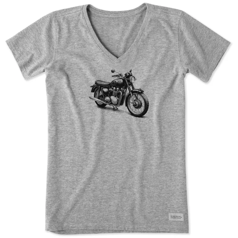 Women's Good Ride Motorcycle Short Sleeve Crusher Vee sold by Life is Good