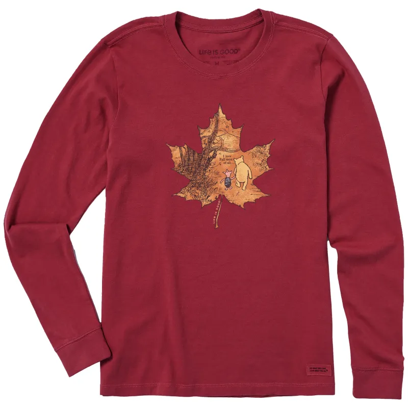 Women's Winnie & P Maple Leaf Long Sleeve Crusher Tee made by Life is Good