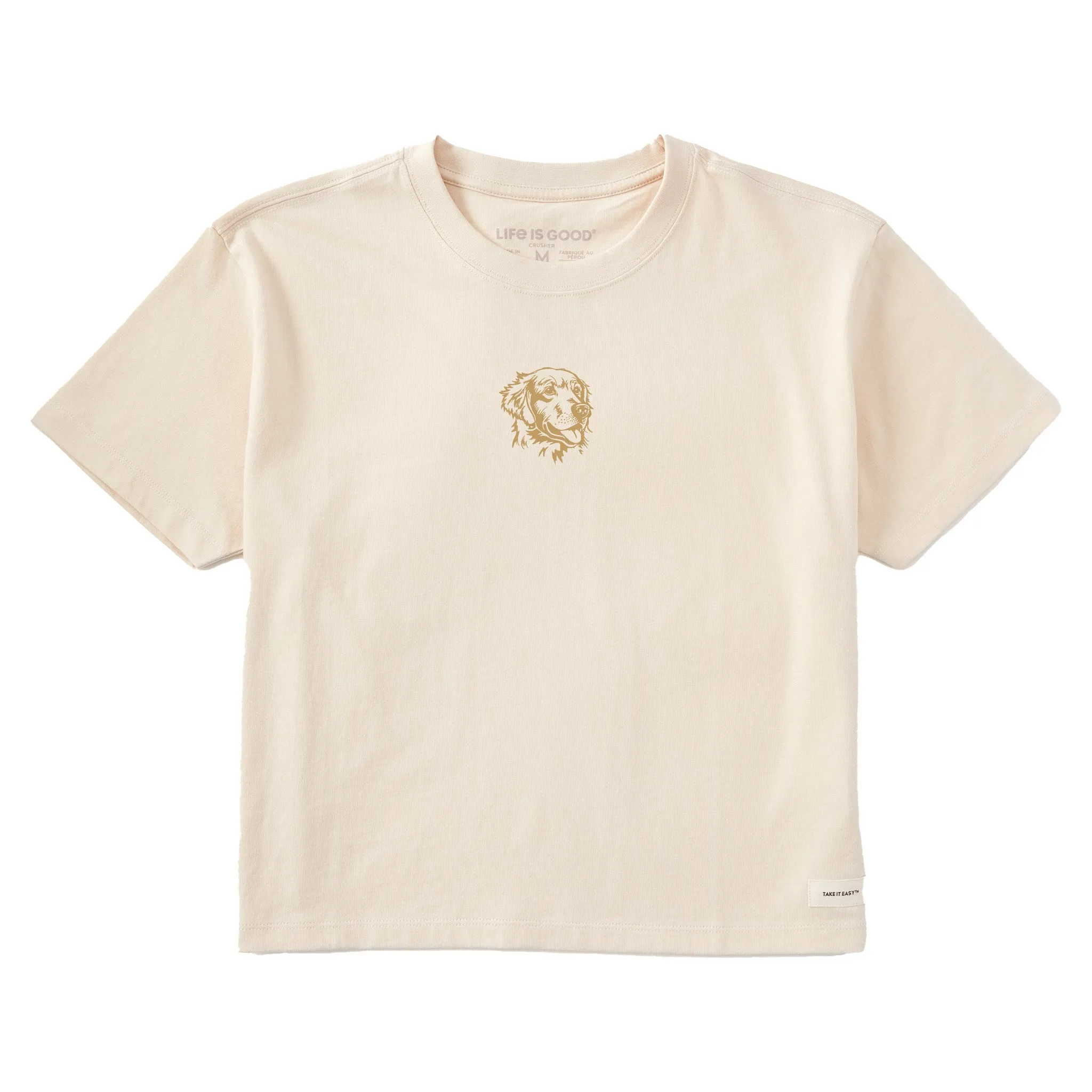 Women's Mini Golden Short Sleeve Crusher Boxy Tee sold by Life is Good