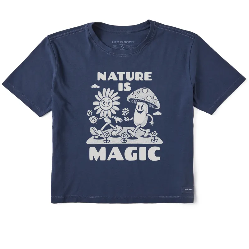 Women's Nature is Magic Short Sleeve Crusher Boxy Tee sold by Life is Good