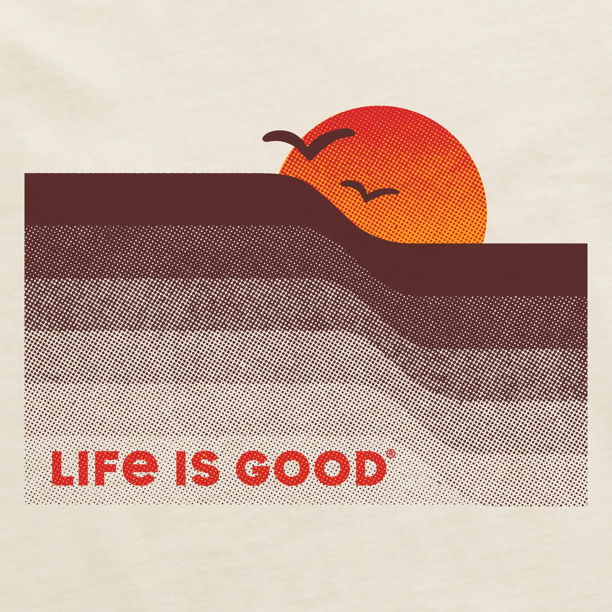 Women's Wavy Sunset Short Sleeve Crusher Tee sold by Life is Good product image thumbnail 2