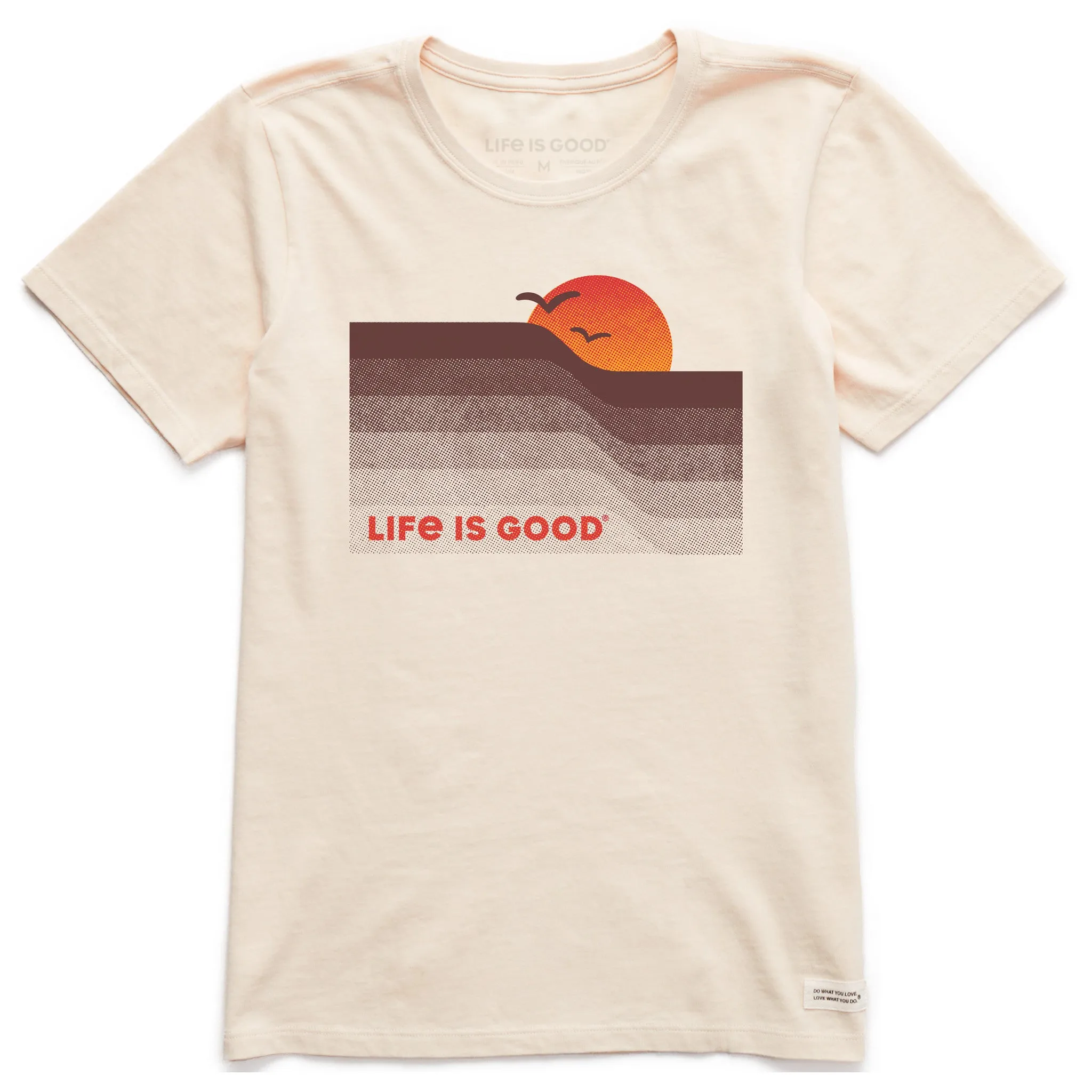 Women's Wavy Sunset Short Sleeve Crusher Tee sold by Life is Good