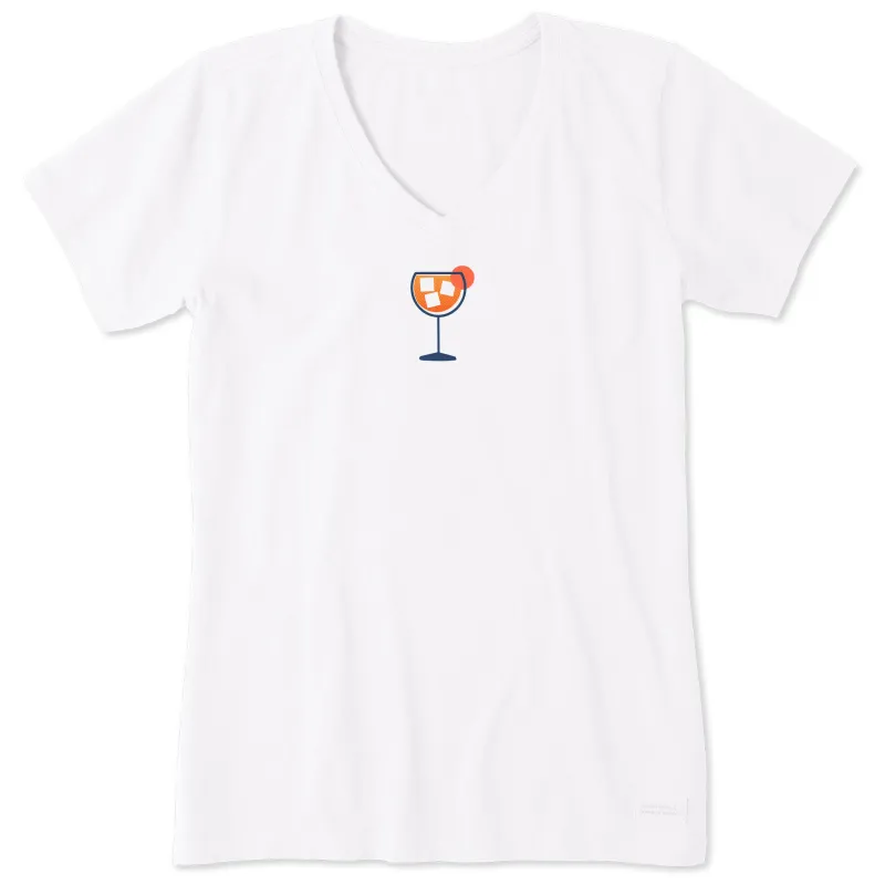 Women's Aperol Spritz Mini Short Sleeve Crusher Vee sold by Life is Good
