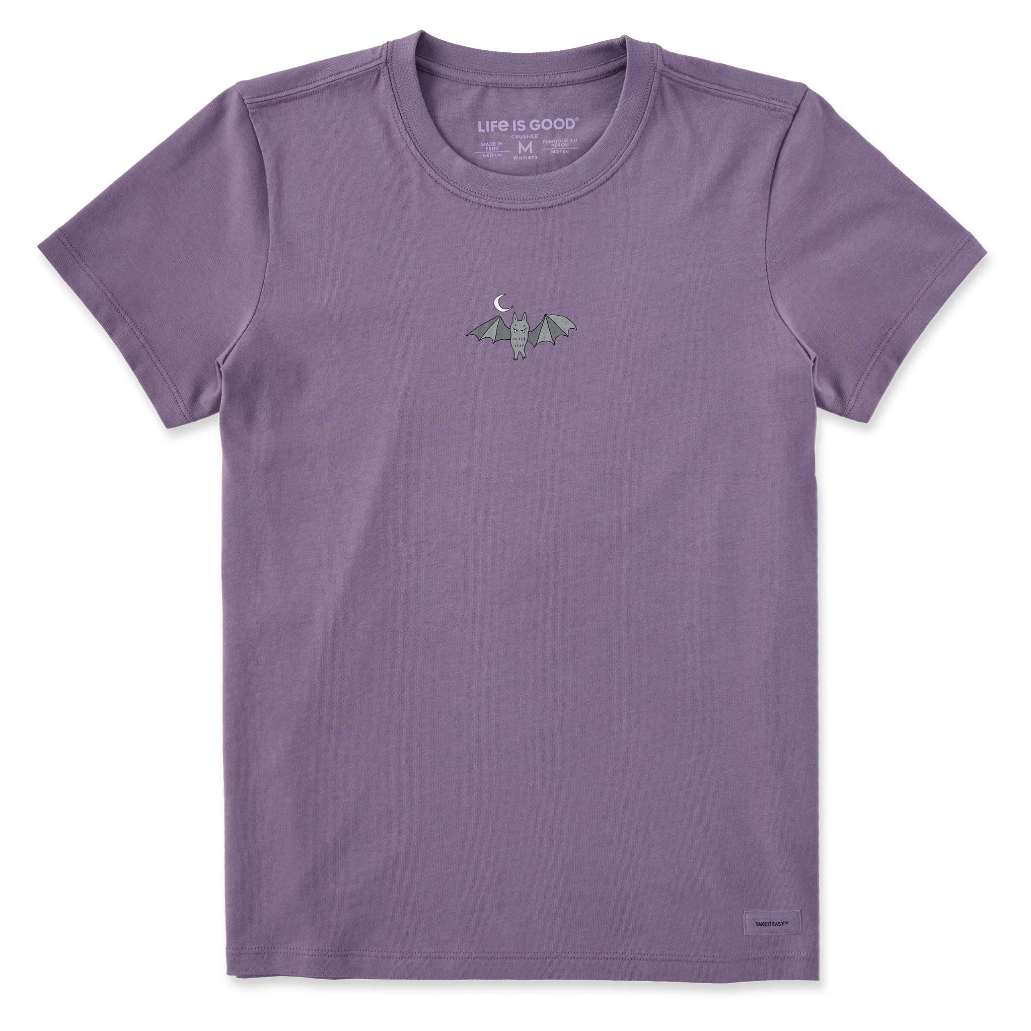 Women's Moon & Bat Short Sleeve Crusher Tee sold by Life is Good