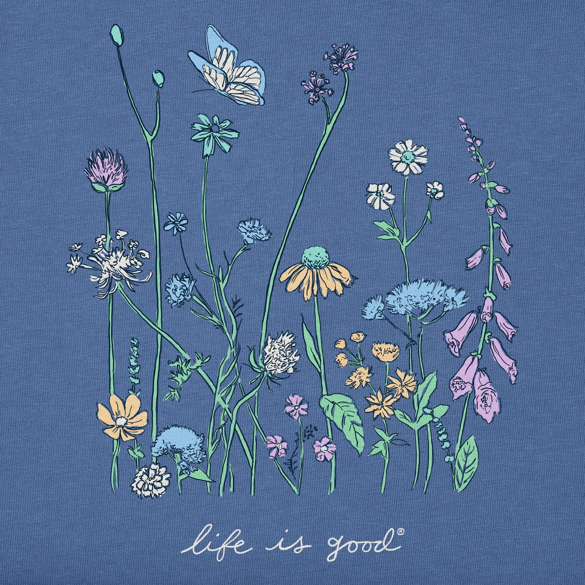 Women's Realaxed Wildflowers Long Sleeve Crusher Tee sold by Life is Good product image thumbnail 4