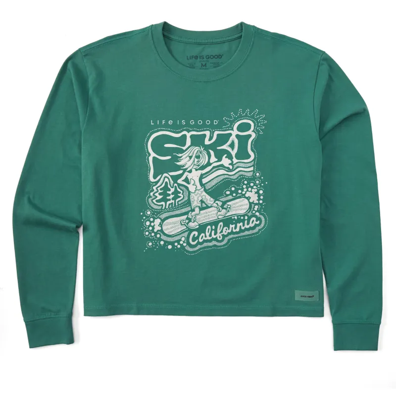 Women's Ski California Snowboard Long Sleeve Crusher Boxy Tee sold by Life is Good