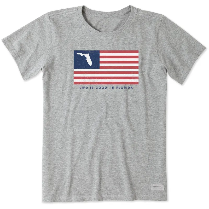 Women's Life is Good in FL Short Sleeve Crusher Tee sold by Life is Good