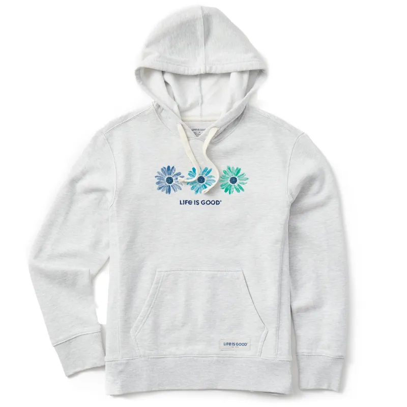 Women's Three Painted Daisies Simply True Fleece Hoodie sold by Life is Good